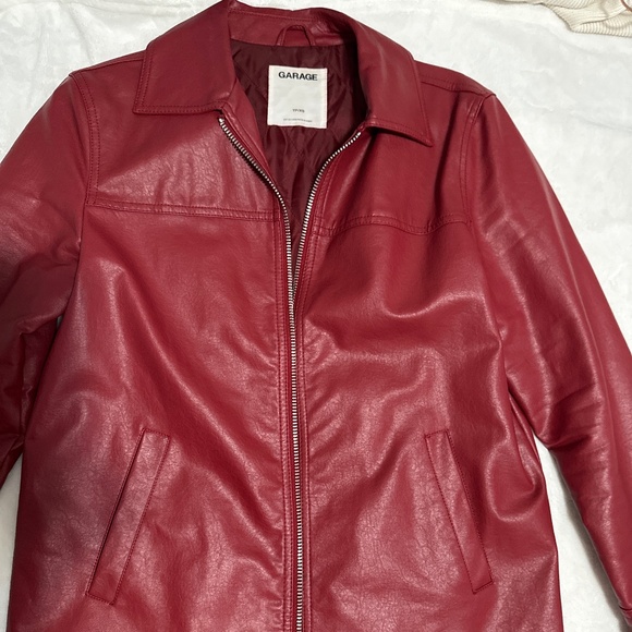 Garage Red Leather Jacket X-small - Picture 1 of 7
